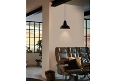 Eglo Somerton Φωτιστικό Κρεμαστό E27 27.5x110cm Μαύρο/Χρυσό