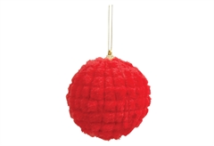 Lianos Χριστουγεννιάτικη Μπάλα Κόκκινη 10cm 3 Τεμάχια