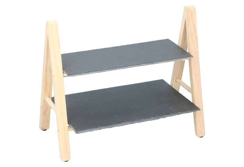 Alpina Δίσκος Σερβιρίσματος 32x18x28cm Ξύλινος Σκελετός