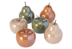 Boltze Perly Διακοσμητικό Μήλο/Αχλάδι 10x12cm σε 6 Σχέδια