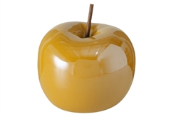 Boltze Διακοσμητικό Μήλο 11x12cm Σκούρο Κίτρινο