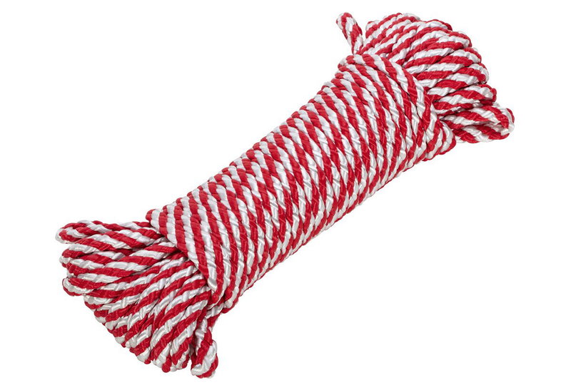 Lux PP Σχοινί Πλεκτό 20m Φ.10mm Κόκκινο/Λευκό