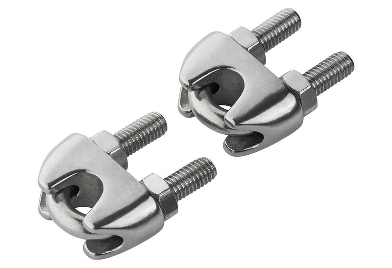 Lux V4A Σφιγκτήρας Συρματόσχοινου "U" Inox 2mm 2 Τεμάχια