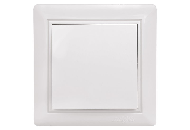 illuminON Alfa Διακόπτης Απλός Λευκός με Πλαίσιο