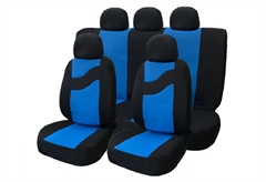 Καλύμματα Καθισμάτων Αυτοκινήτου Kaver Foam Full Set Μαύρο/Μπλε 11τμχ