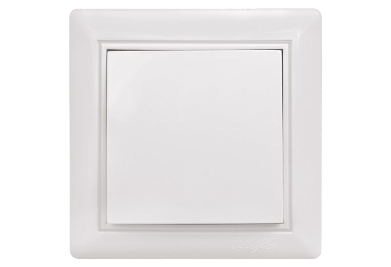 illuminON Alfa Διακόπτης A/R Λευκός με Πλαίσιο