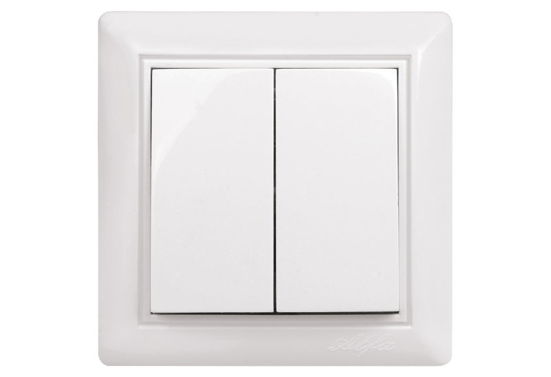 illuminON Alfa Διακόπτης Α/R - Κ/R Λευκός με Πλαίσιο