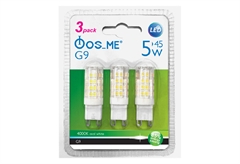 Fos_Me Σετ Λάμπες LED G9 5W 4000K 450lm 3 Τεμάχια