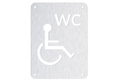 Metalor Πινακίδα Πληροφόρησης WC για ΑμεΑ 9.6x12.8cm Ασημί