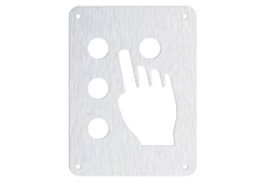 Metalor Πινακίδα Σύστημα Braille 128x96mm Ασημί