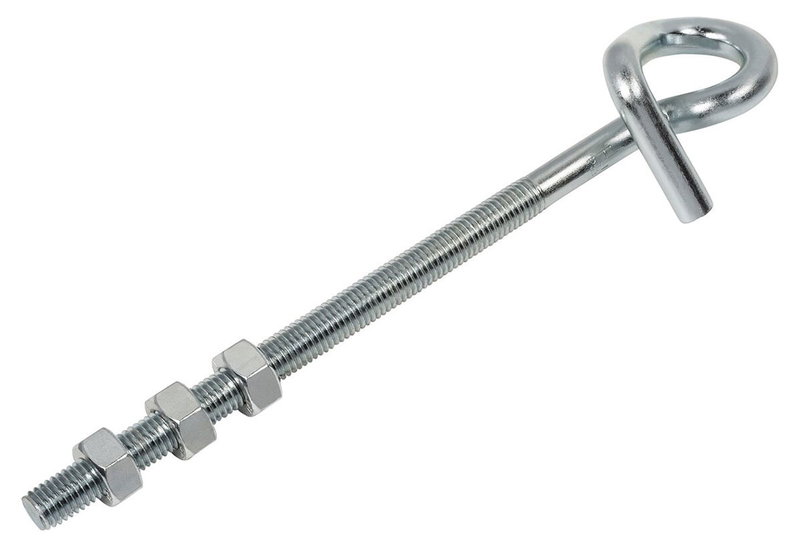 Lux Γάντζος Βιδωτός με Στραβή θηλιά 140mm