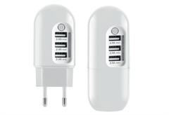 Sas Αντάπτορας Go Mini Λευκός με 3 Θύρες USB 3.4 Ah