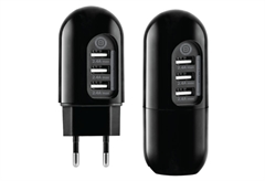 Sas Αντάπτορας Go Mini Μαύρος με 3 Θύρες USB 3.4 Ah