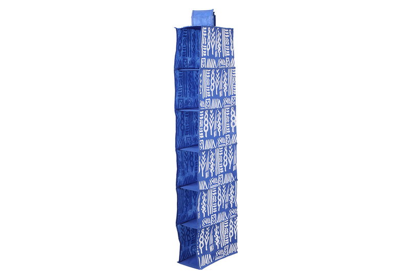 Estia Home Art Θήκη Αποθήκευσης Ρούχων Non Woven Μπλε 30x15x117cm Κρεμαστή 6 Θέσεων