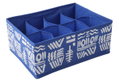 Estia Home Art Θήκη Οργάνωσης 8 Θέσεων Non Woven Μπλε 24x13x32cm