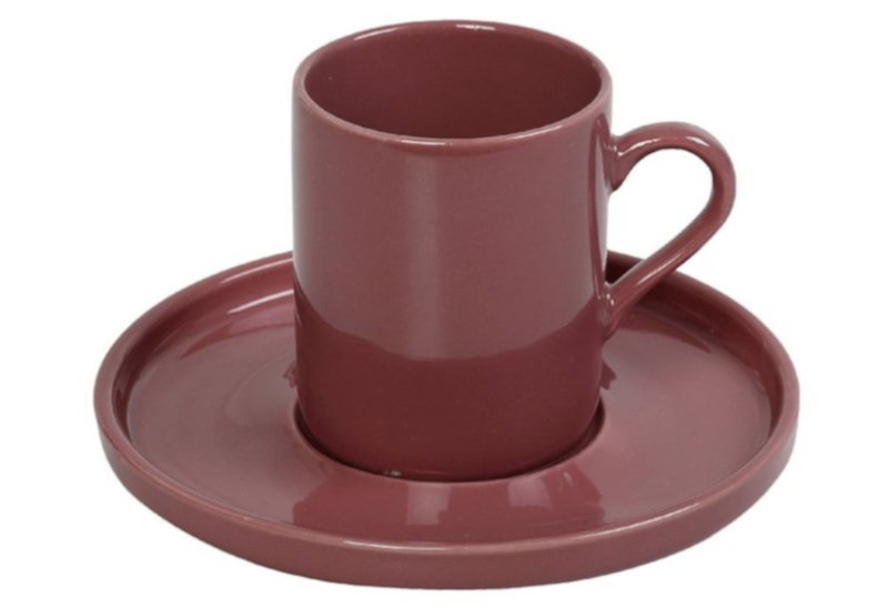 Espiel Espresso Essentials Step Φλυτζάνι και Πιάτο Pomegranate 100ml