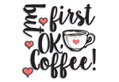 Crearreda Αυτοκόλλητο Τοίχου But First Coffee Foam Medium