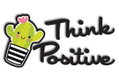 Crearreda Αυτοκόλλητο Τοίχου Think Positive Foam Small