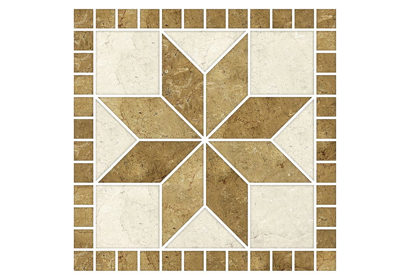 Crearreda Αυτοκόλλητο Πλακάκι Λουλούδι Beige 20x20cm