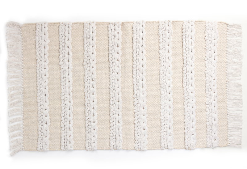 JBY Creation Χαλάκι Sicily Μπεζ-Λευκό 60x110cm