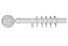 Κουρτινόβεργα Central Home Toledo Επεκτεινόμενη Φ22/25mm 140/240cm Λευκή
