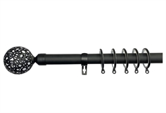 Κουρτινόβεργα Central Home Toledo Επεκτεινόμενη Φ22/25mm 160/300cm Μαύρη
