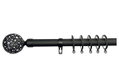 Κουρτινόβεργα Central Home Toledo Επεκτεινόμενη Φ22/25mm 160/300cm Μαύρη