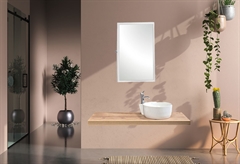 Έπιπλο Μπάνιου με Ανακλινόμενο Καθρέπτη Drop Loft 80cm Ανοιχτό Καφέ