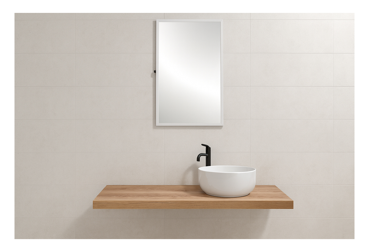 Έπιπλο Μπάνιου με Ανακλινόμενο Καθρέπτη Loft 80cm Ανοιχτό Καφέ