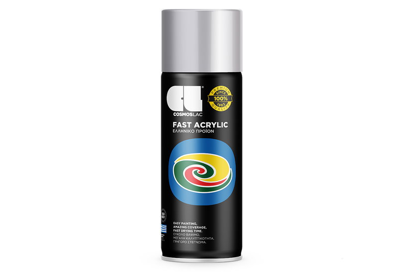 Cosmoslac Σπρέι Γενικής Χρήσης Fast Acrylic Bright Silver 400ml