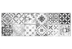 Ντεκόρ Τοίχου Κεραμικό Whites Patchwork 25.5x75.5cm Λευκό