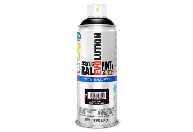 Pinty Plus Evolution Σπρέι Γενικής Χρήσης Jet Black Mat 400ml