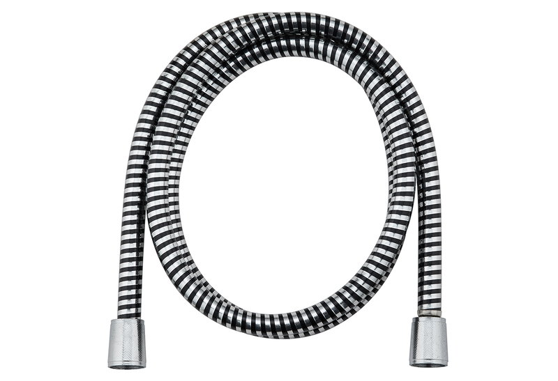Homefit Σπιράλ Λουτρού PVC 150cm Χρωμέ-Μαύρο