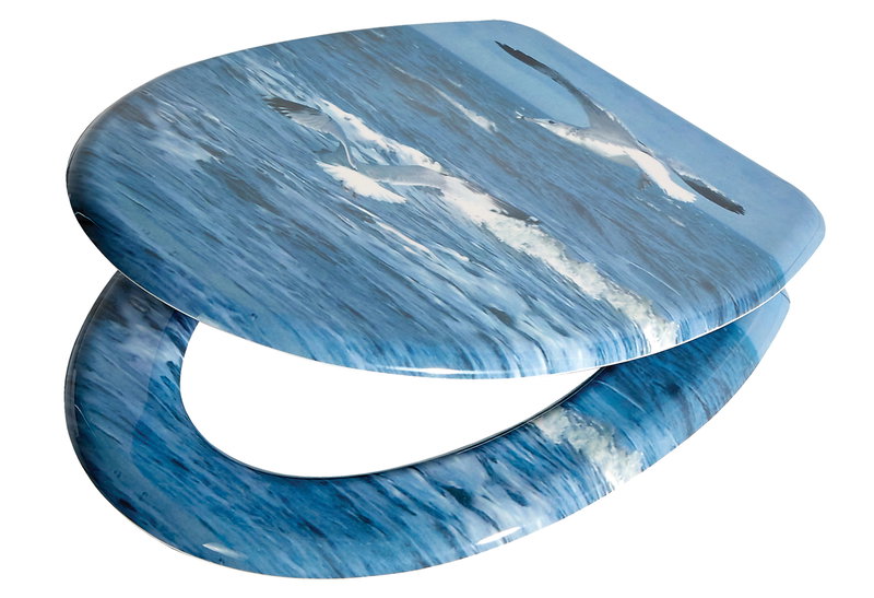 Homefit Κάλυμμα Λεκάνης Soft Close Duroplast Γλάροι