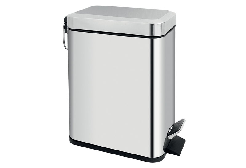 Homefit Inox Χαρτοδοχείο Ορθογώνιο 5l Χρωμέ