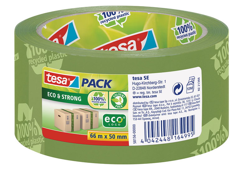 Tesa Ταινία Συσκευασίας Eco & Strong 66mx50mm Πράσινη