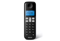 Philips D1612B/GRS Ασύρματο Τηλέφωνο Μαύρο