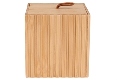 Estia Bamboo Essentials Κουτί Αποθήκευσης & Οργάνωσης Μπάνιου 9x9x8cm
