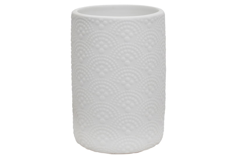 Estia Home Art Clay Ποτηροθήκη Πήλινη Λευκή