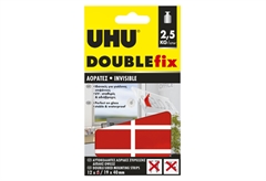 Uhu Ταινία Διπλής όψεως Doublefix 19x40mm Αόρατη