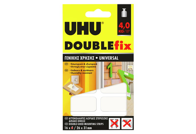 Uhu Ταινία Διπλής όψεως Doublefix Έως 4kg