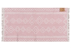 Χαλάκι Art Kilim 2 Όψεων Ροζ/Λευκό 60x110cm