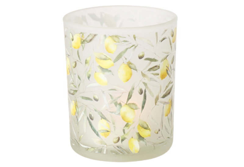 Boltze  Lemons & Olives Βάση για Ρεσώ Γυάλινη 8cm σε 3 Σχέδια