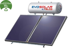 Elco Evosolar Ηλιακός Θερμοσίφωνας Διπλής Ενέργειας 200 3m² Ταράτσας