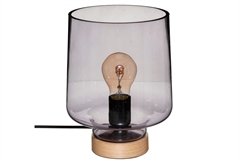 Atmosphera Mind Επιτραπέζιο Φωτιστικό Γκρι Γυάλινο