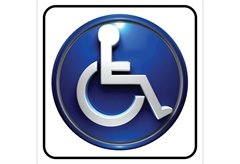 Ergo Πινακίδα Αυτοκόλλητη "Άτομα με Αναπηρία" 95Χ95mm