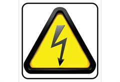 Ergo Πινακίδα Αυτοκόλλητη "Κίνδυνος Ηλεκτροπληξίας" 95Χ95mm