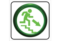 Ergo Πινακίδα Σήμανσης PVC "Σκάλες" 95Χ95mm