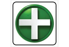 Ergo Πινακίδα Σήμανσης PVC "Πρώτες Βοήθειες" 95Χ95mm