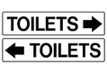 Ergo Πινακίδα Αυτοκόλλητη "Toilets " 2 Τεμ. 75Χ150mm